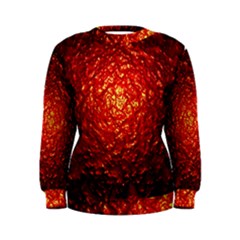 Abstract Red Lava Effect Women s Sweatshirt by Simbadda