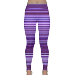 Stripe Colorful Background Classic Yoga Leggings by Simbadda