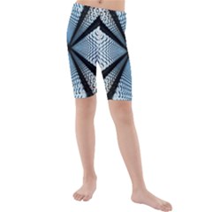 Dimension Metal Abstract Obtained Through Mirroring Kids  Mid Length Swim Shorts by Simbadda