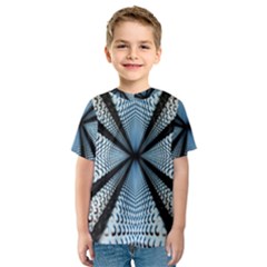 Dimension Metal Abstract Obtained Through Mirroring Kids  Sport Mesh Tee