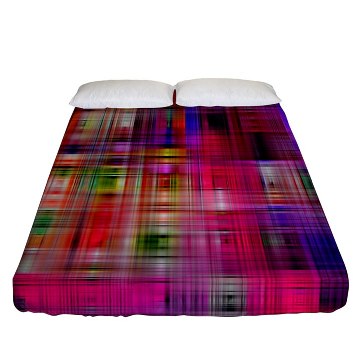 Background Abstract Weave Of Tightly Woven Colors Fitted Sheet (California King Size)