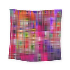 Background Abstract Weave Of Tightly Woven Colors Square Tapestry (small) by Simbadda