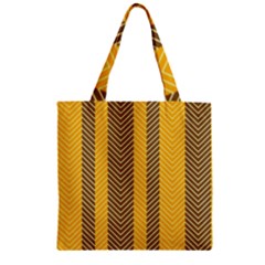 Brown And Orange Herringbone Pattern Wallpaper Background Zipper Grocery Tote Bag by Simbadda