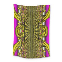Fractal In Purple And Gold Small Tapestry