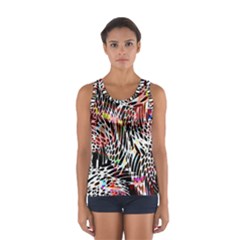 Abstract Composition Digital Processing Women s Sport Tank Top  by Simbadda