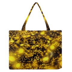 Vortex Glow Abstract Background Medium Zipper Tote Bag by Simbadda