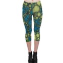 Holly Frame With Stone Fractal Background Capri Leggings  View1