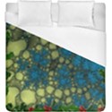 Holly Frame With Stone Fractal Background Duvet Cover (King Size) View1