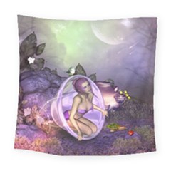 Wonderful Fairy In The Wonderland , Colorful Landscape Square Tapestry (large) by FantasyWorld7