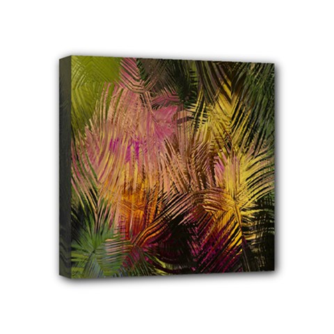Abstract Brush Strokes In A Floral Pattern  Mini Canvas 4  x 4 