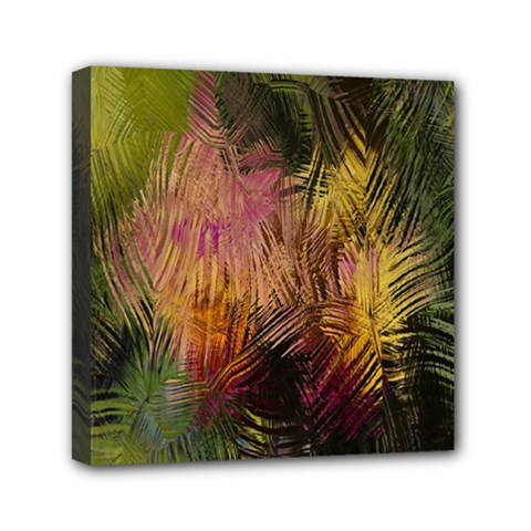 Abstract Brush Strokes In A Floral Pattern  Mini Canvas 6  x 6 