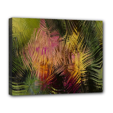 Abstract Brush Strokes In A Floral Pattern  Canvas 14  x 11 