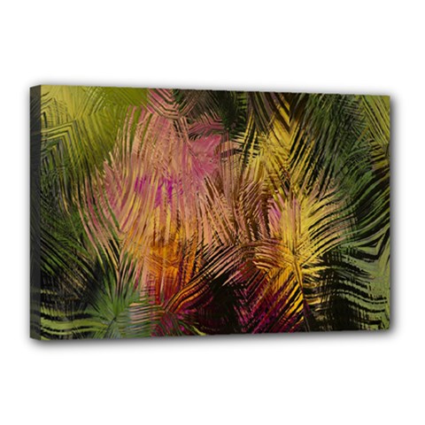 Abstract Brush Strokes In A Floral Pattern  Canvas 18  x 12 