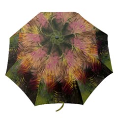 Abstract Brush Strokes In A Floral Pattern  Folding Umbrellas