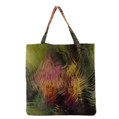 Abstract Brush Strokes In A Floral Pattern  Grocery Tote Bag