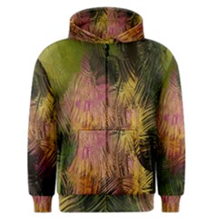 Abstract Brush Strokes In A Floral Pattern  Men s Zipper Hoodie