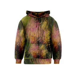 Abstract Brush Strokes In A Floral Pattern  Kids  Zipper Hoodie