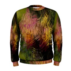 Abstract Brush Strokes In A Floral Pattern  Men s Sweatshirt