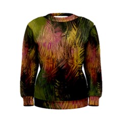 Abstract Brush Strokes In A Floral Pattern  Women s Sweatshirt