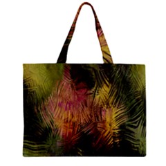 Abstract Brush Strokes In A Floral Pattern  Zipper Mini Tote Bag