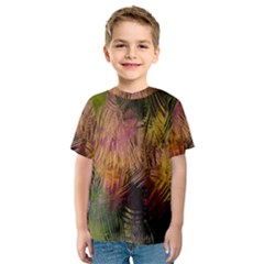 Abstract Brush Strokes In A Floral Pattern  Kids  Sport Mesh Tee