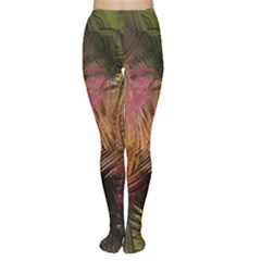 Abstract Brush Strokes In A Floral Pattern  Women s Tights