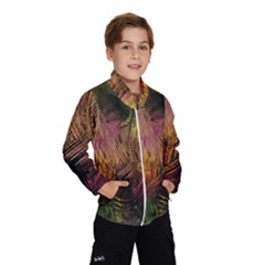 Abstract Brush Strokes In A Floral Pattern  Wind Breaker (Kids)