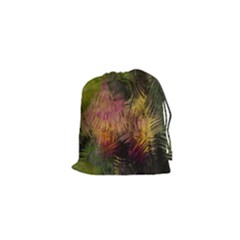 Abstract Brush Strokes In A Floral Pattern  Drawstring Pouches (XS) 