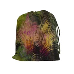 Abstract Brush Strokes In A Floral Pattern  Drawstring Pouches (Extra Large)