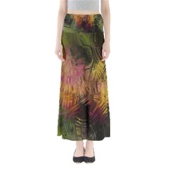 Abstract Brush Strokes In A Floral Pattern  Maxi Skirts