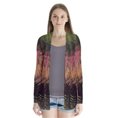 Abstract Brush Strokes In A Floral Pattern  Cardigans