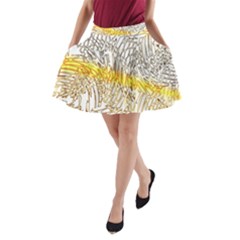 Abstract Composition Pattern A-line Pocket Skirt by Simbadda