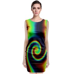 Background Colorful Vortex In Structure Classic Sleeveless Midi Dress by Simbadda
