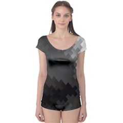 Abstract Pattern Moving Transverse Boyleg Leotard  by Simbadda