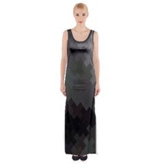 Abstract Pattern Moving Transverse Maxi Thigh Split Dress by Simbadda