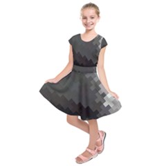 Abstract Pattern Moving Transverse Kids  Short Sleeve Dress by Simbadda