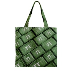 Pi Grunge Style Pattern Zipper Grocery Tote Bag by dflcprints