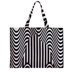 Stripe Abstract Stripped Geometric Background Zipper Mini Tote Bag by Simbadda