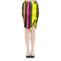 Stripes Abstract Background Pattern Midi Wrap Pencil Skirt by Simbadda