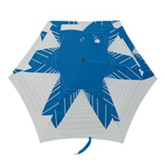 Bridge Sea Beack Blue White Mini Folding Umbrellas