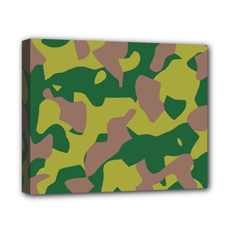 Camouflage Green Yellow Brown Canvas 10  X 8 