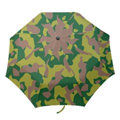 Camouflage Green Yellow Brown Folding Umbrellas