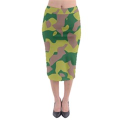 Camouflage Green Yellow Brown Midi Pencil Skirt by Mariart