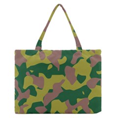 Camouflage Green Yellow Brown Medium Zipper Tote Bag by Mariart