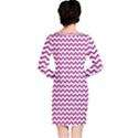 Chevron Wave Purple White Long Sleeve Nightdress View2