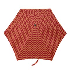 Chevron Wave Red Orange Mini Folding Umbrellas by Mariart