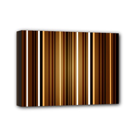 Brown Line Image Picture Mini Canvas 7  X 5  by Mariart