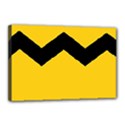 Chevron Wave Yellow Black Line Canvas 18  x 12  View1