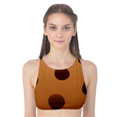 Cookie Chocolate Biscuit Brown Tank Bikini Top by Mariart