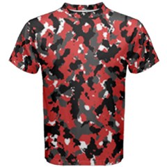 Bloodshot Camo Red Urban Initial Camouflage Men s Cotton Tee by Mariart